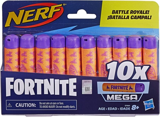 Dardos Mega Fornite x10 Nerf